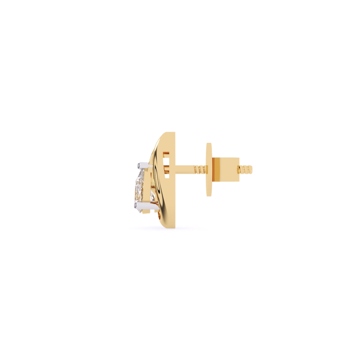 Minimalist Pear Shape Diamond Studs For Womens
